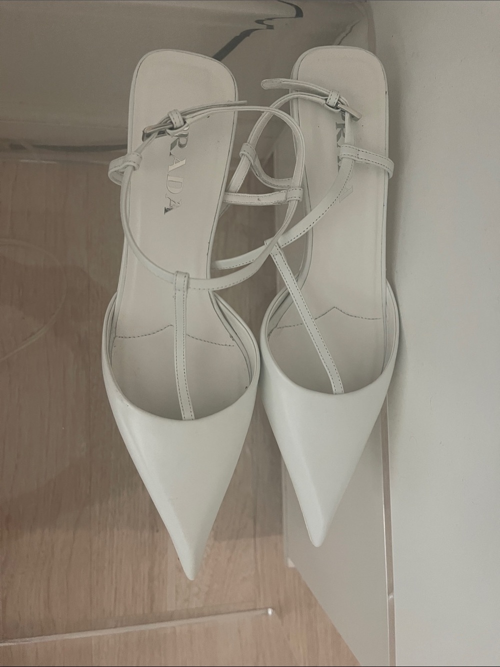 Prada white Modellerie kitten toe heel pump size 39 - Picture 2 of 9
